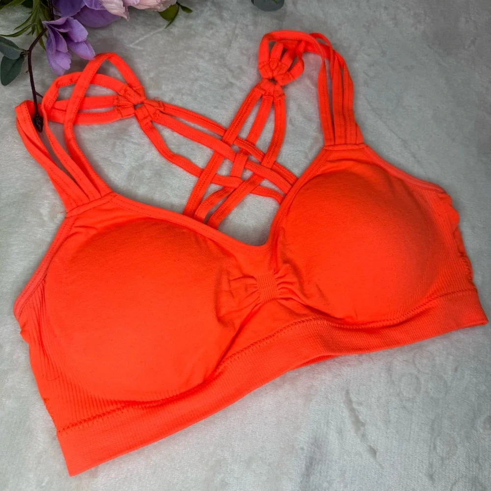 NEW Anemone Bright Orange Strappy Bralette
